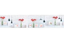 Стеновая панель 200 ПР красные герберы