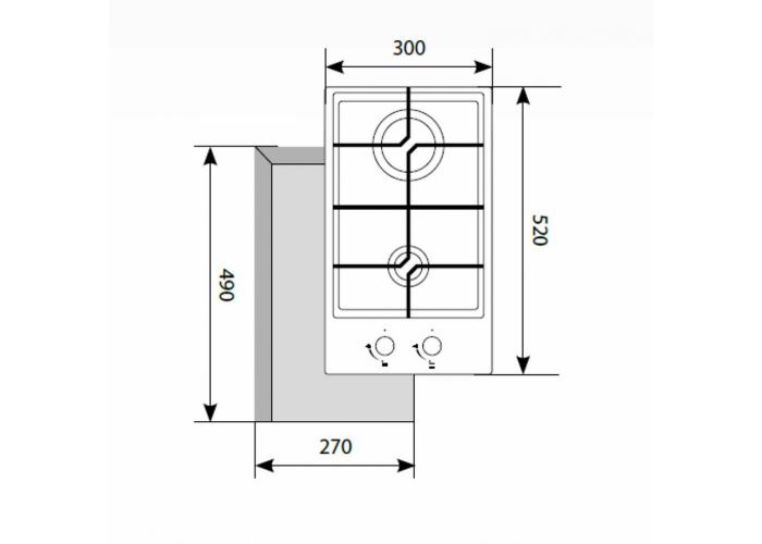 Газовая варочная панель LEX GVG 321 WH