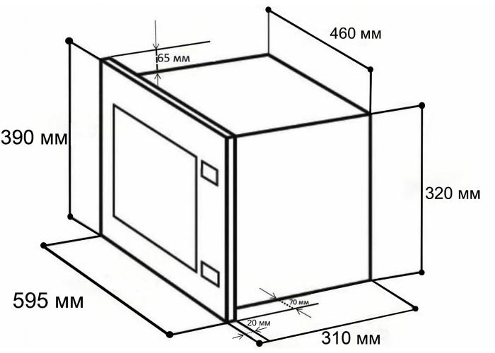 Микроволновая печь встраиваемая LEX