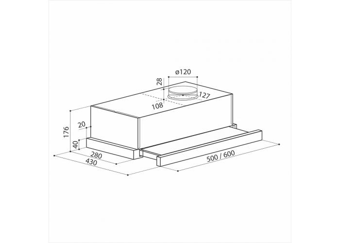 Встраиваемая вытяжка LEX HUBBLE 500 (1М) WHITE