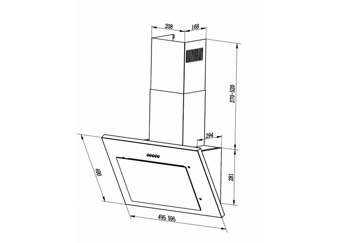 Встраиваемая вытяжка LEX MIKA 500 BLACK