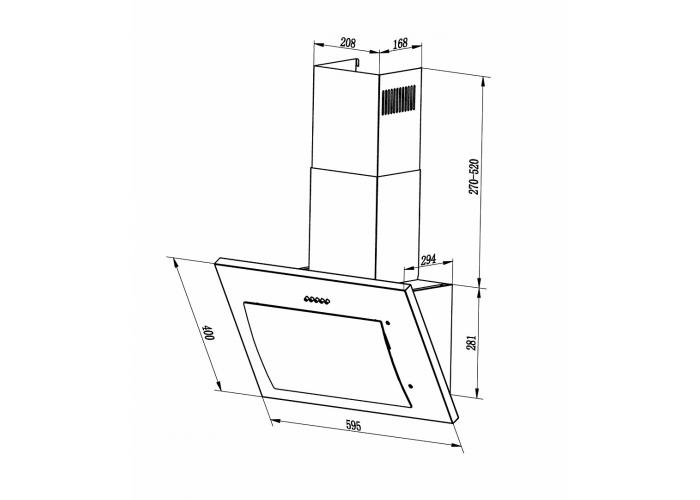 Встраиваемая вытяжка LEX MIKA GS 600 WHITE