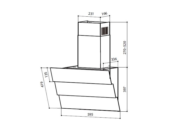 Встраиваемая вытяжка LEX RIO G 600 WHITE