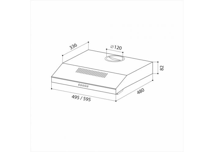 Встраиваемая вытяжка LEX S 600 INOX