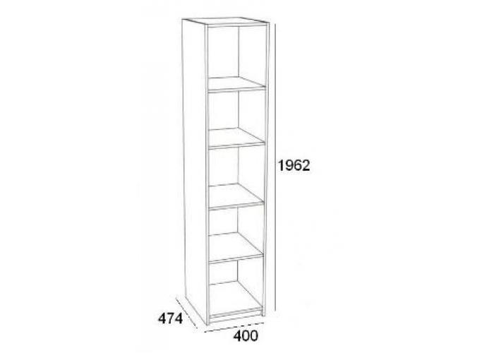 Пенал с полками Стендмебель Мальта ПН 712