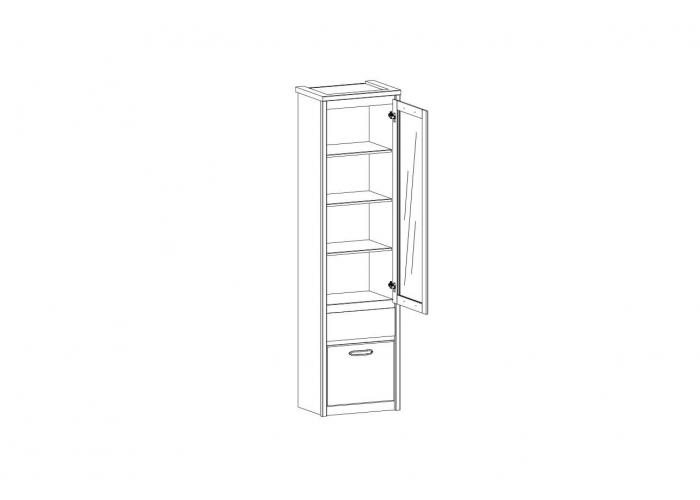 Шкаф с витриной Анрэкс JAZZ 1V1D1S