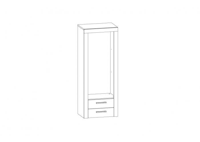 Шкаф-витрина Анрэкс OSKAR 1V2SL