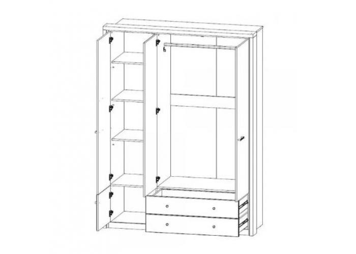 Шкаф Анрэкс JAGGER 3DG2S Z