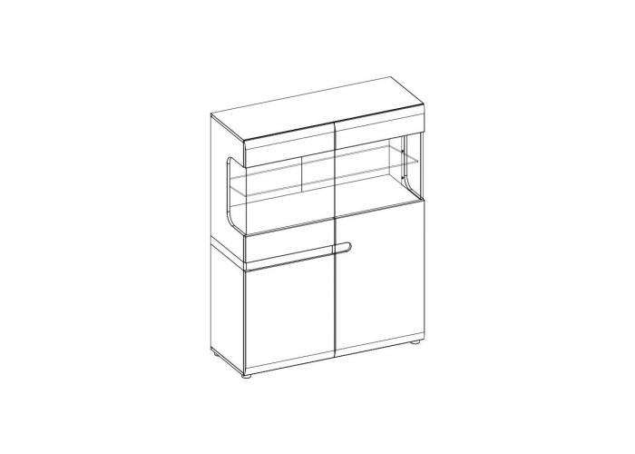 Шкаф с витриной Анрэкс LINATE 3D-1S/TYP 33