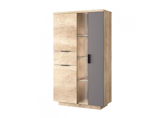 Шкаф с витриной Анрэкс BRYCE 1V2D1S