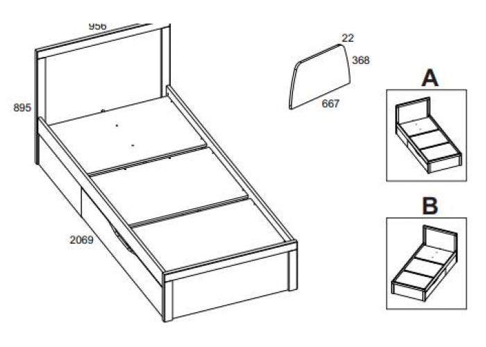 Кровать Анрэкс BJORK 90