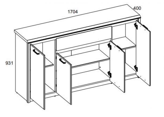 Тумба Анрэкс BJORK 4D1S