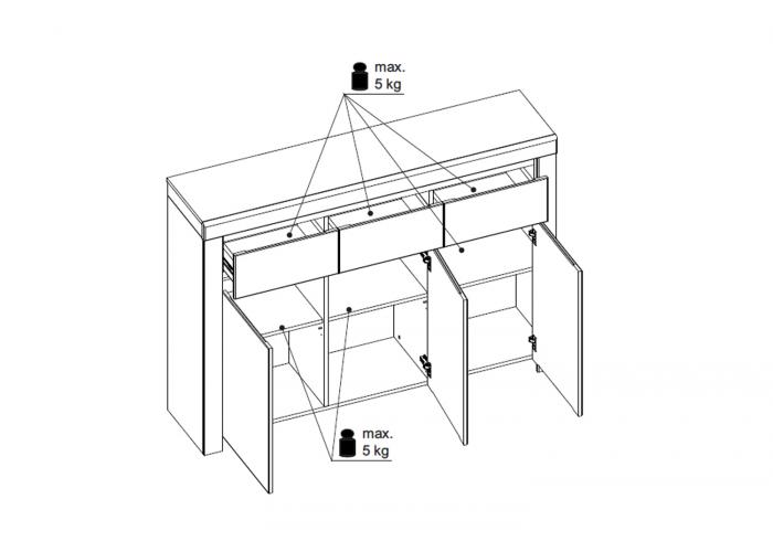Тумба Анрэкс TAURUS 3D3S