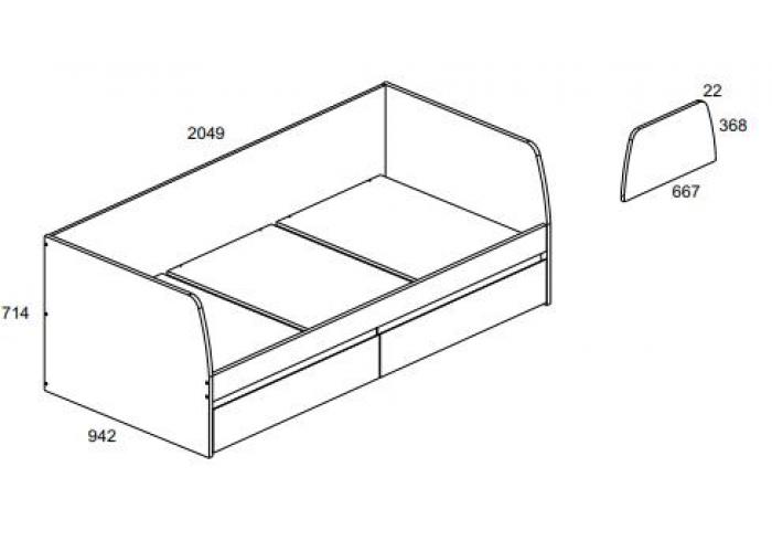 Кровать Анрэкс BJORK 90-2