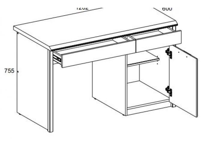 Стол Анрэкс BJORK 1D2S