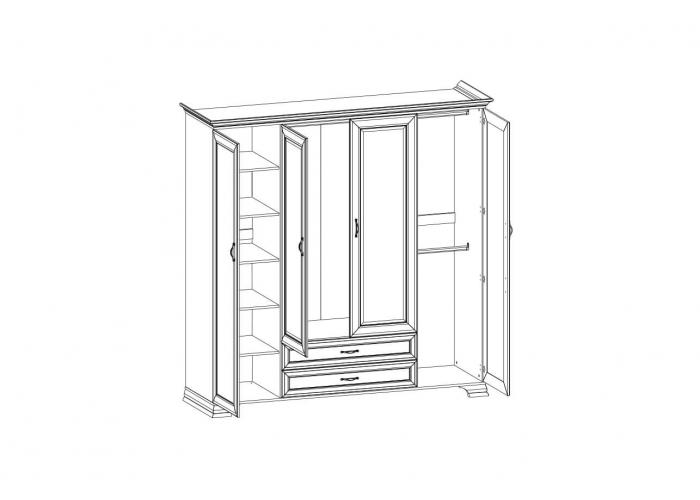 Шкаф Анрэкс TIFFANY 4D2S