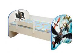 Детская кровать с фотопечатью Драконы