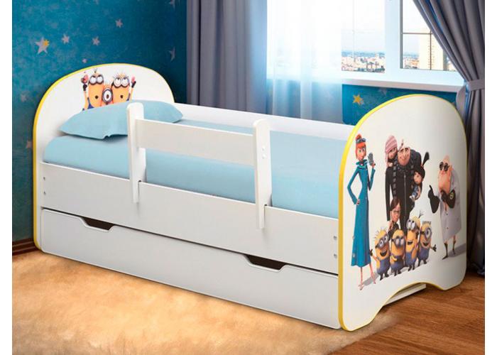 Детская кровать с фотопечатью Веселое Семейство