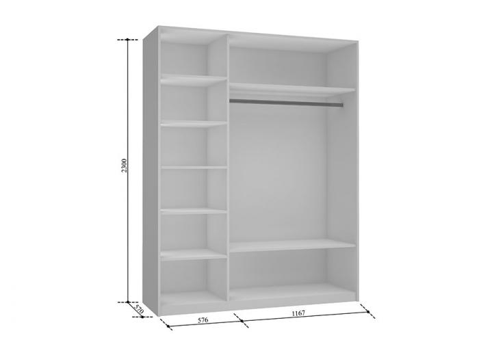 Шкаф-купе Е1 180х57х230 Прайм ЗДЗ