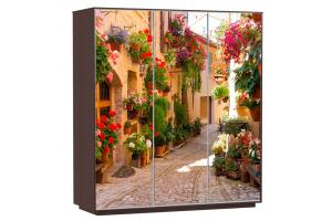 Шкаф-купе Сенатор 240х60х220 Трио Цветочная улица