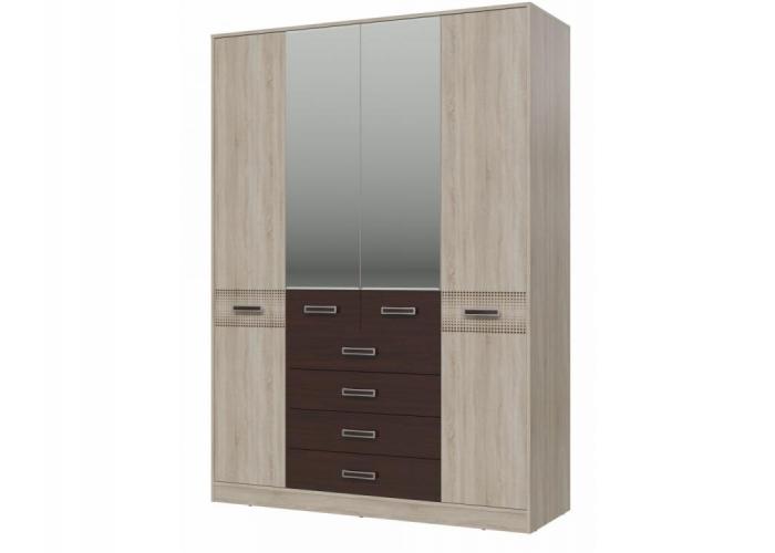 Шкаф 4-х дверный с ящиками Румба