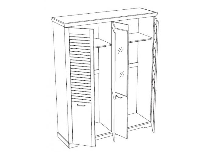 Шкаф 4-х дверный СБК Кантри