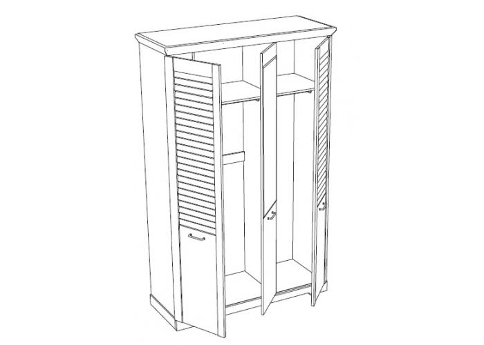 Шкаф 3-х дверный СБК Кантри РТ