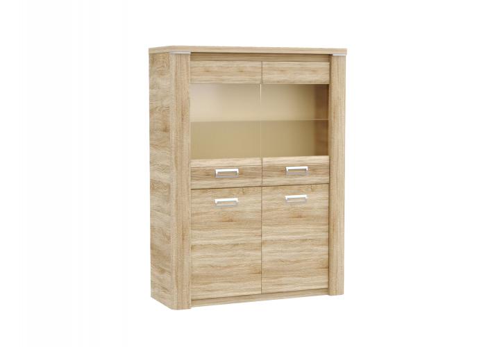 Пенал со стеклом низкий СБК Магнолия ГМ-5