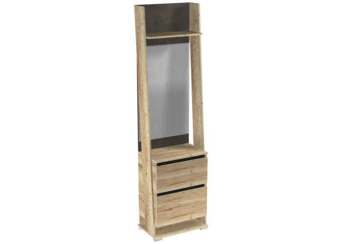 Шкаф открытый с зеркалом СБК Стреза ПС-3