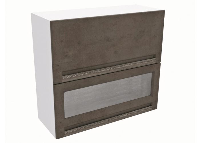 Шкаф навесной со стеклом СБК Грей Ш-80сг