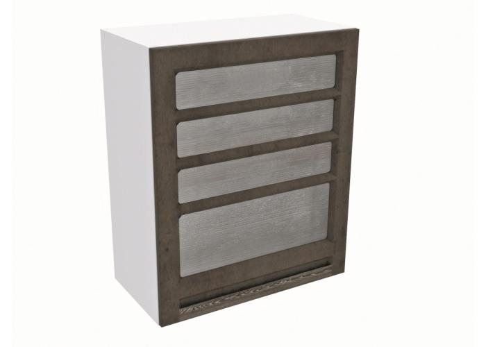 Шкаф навесной со стеклом СБК Грей ШСТ-60