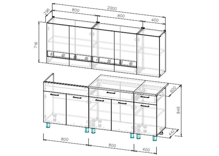 Кухонный гарнитур NN-Мебель КГ-2 2м