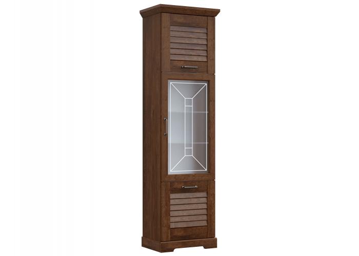 Пенал высокий со стеклом СБК Кантри РТ