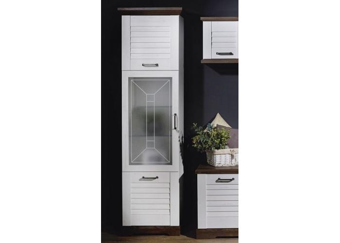 Пенал высокий со стеклом СБК Кантри СРТ