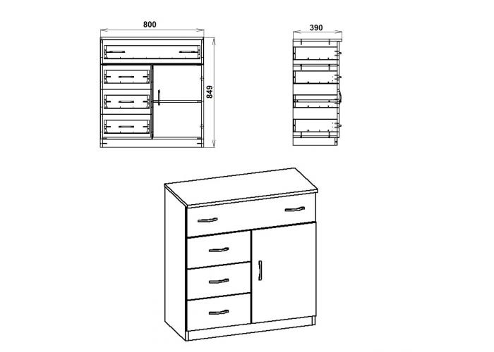 Комод Победа 1-3-1