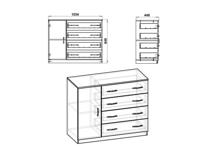 Комод Победа 4+1Б