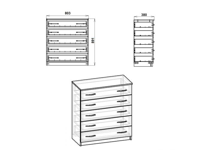Комод Победа 5