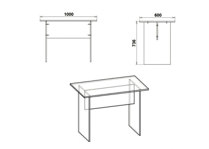 Стол письменный Победа МО1