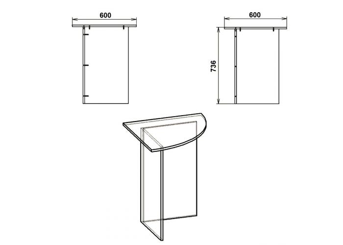 Стол письменный Победа МО-2