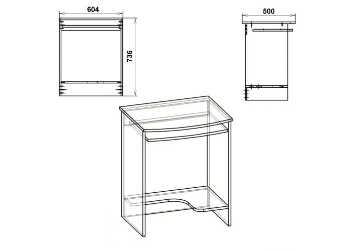 Стол компьютерный Победа СКМ-13