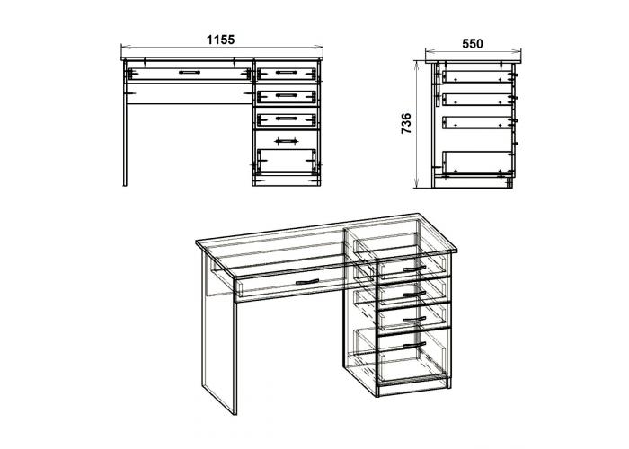 Стол письменный Победа Студент
