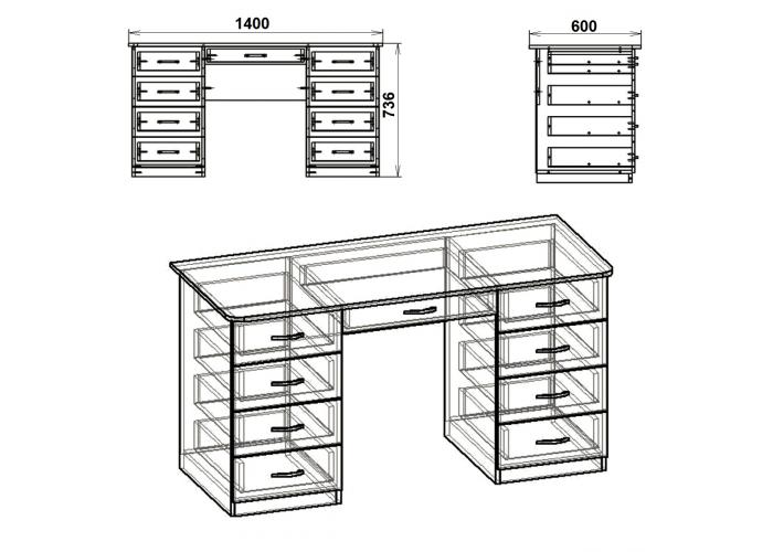 Стол письменный Победа Учитель-3