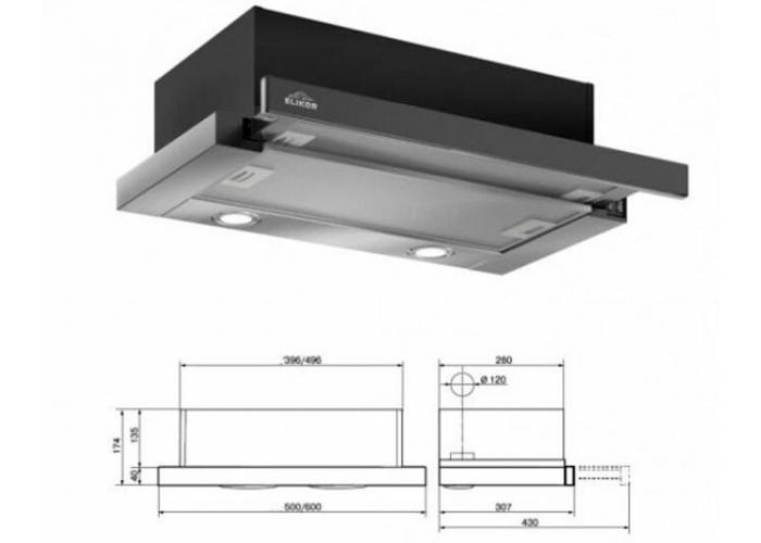 Вытяжка Эликор КВ Slide 50Н-430 нерж