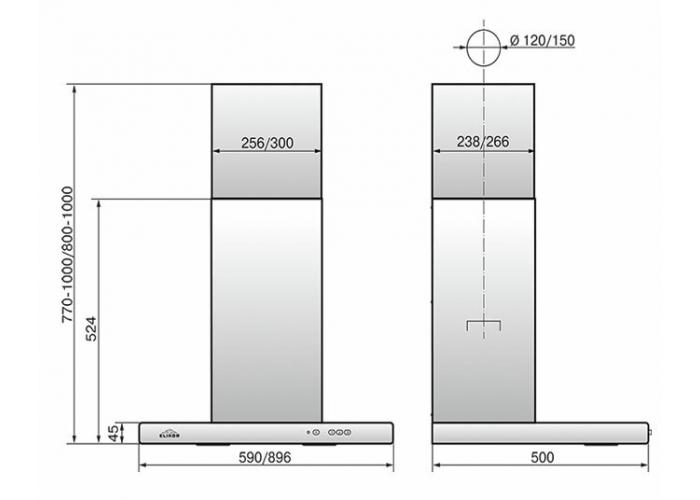 Вытяжка Эликор Квадра 60 антрацит 84632