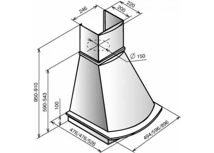 Вытяжка Эликор Ротонда 60 бежевый съемное 81591