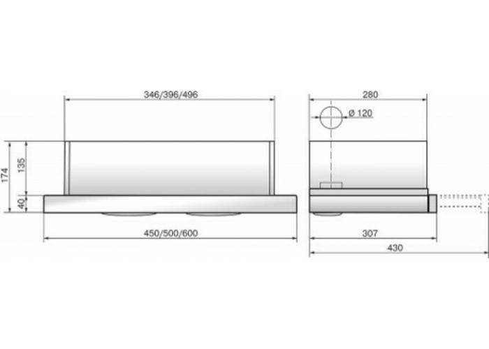 Вытяжка Эликор Интегра GLASS 50 нерж