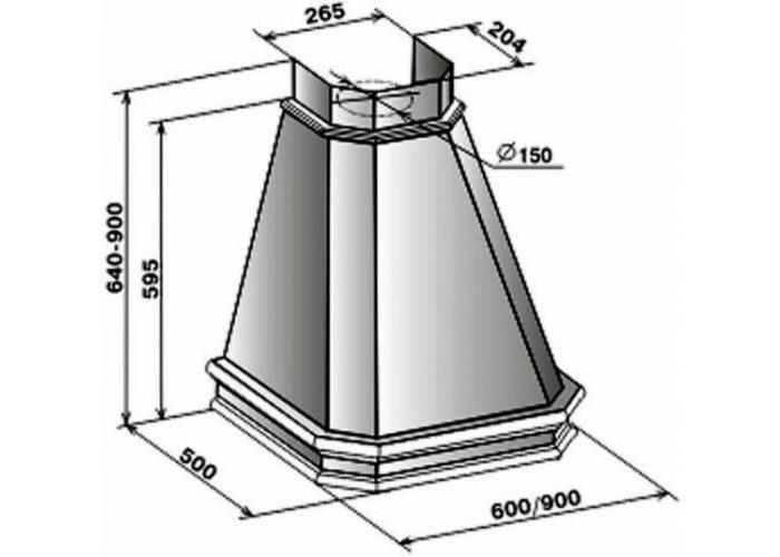 Вытяжка Эликор Пергола 90 бежевый