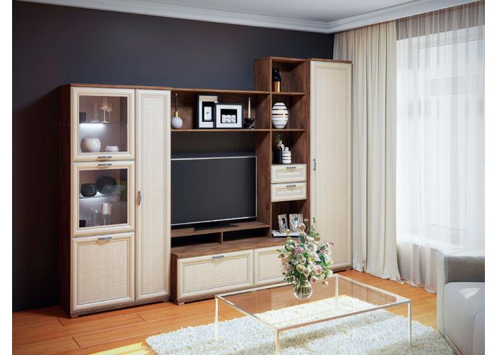 Шкаф-витрина полки стекло Евромебель Катрин GV56