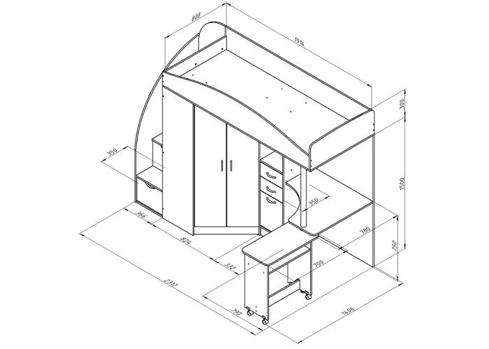 Кровать Формула Мебели Теремок-1 Гранд
