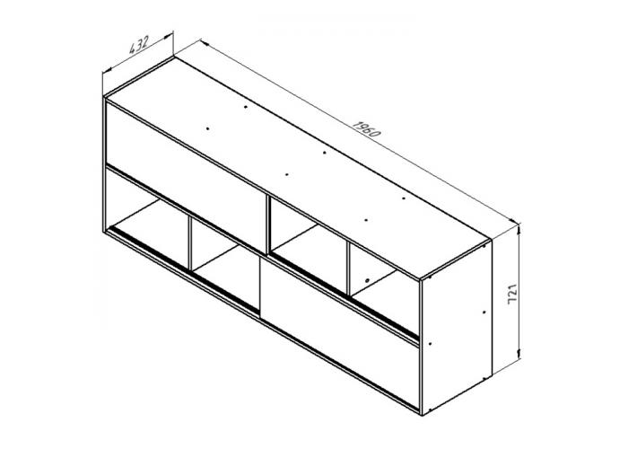 Полка мост Формула Мебели ДЕЛЬТА-17/2
